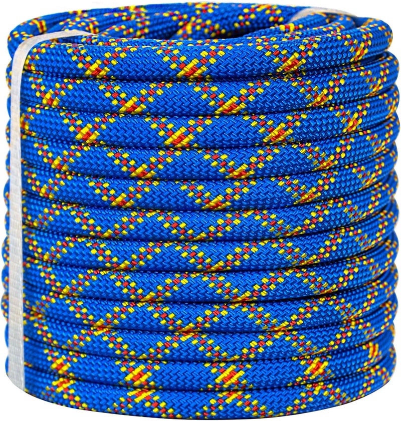 Meyoppm Braided Polyester Arborist Rigging Rope (3/8 inch x 150 feet), High Strength Arborist Rigging Rope for Outdoor Rock Climbing, Mountain Climbing, Hiking, etc - Image 1